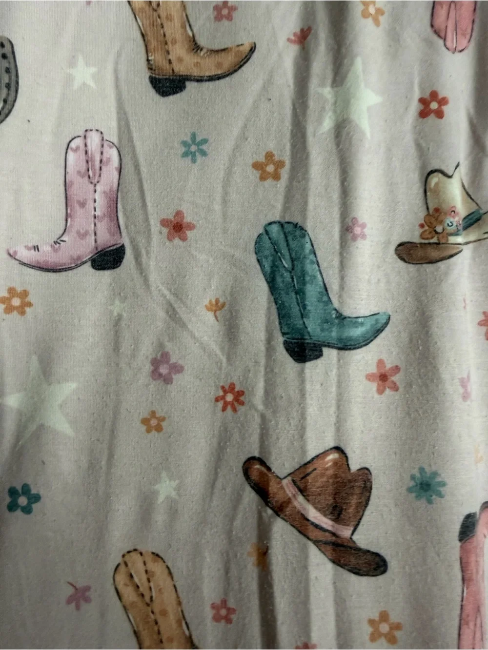 Cozy Pink Cowboy Print Kids Sleep Sack with Teal Trim - 1.7 TOG